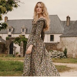 Doen Multicolor Floral Long Sleeve Dress